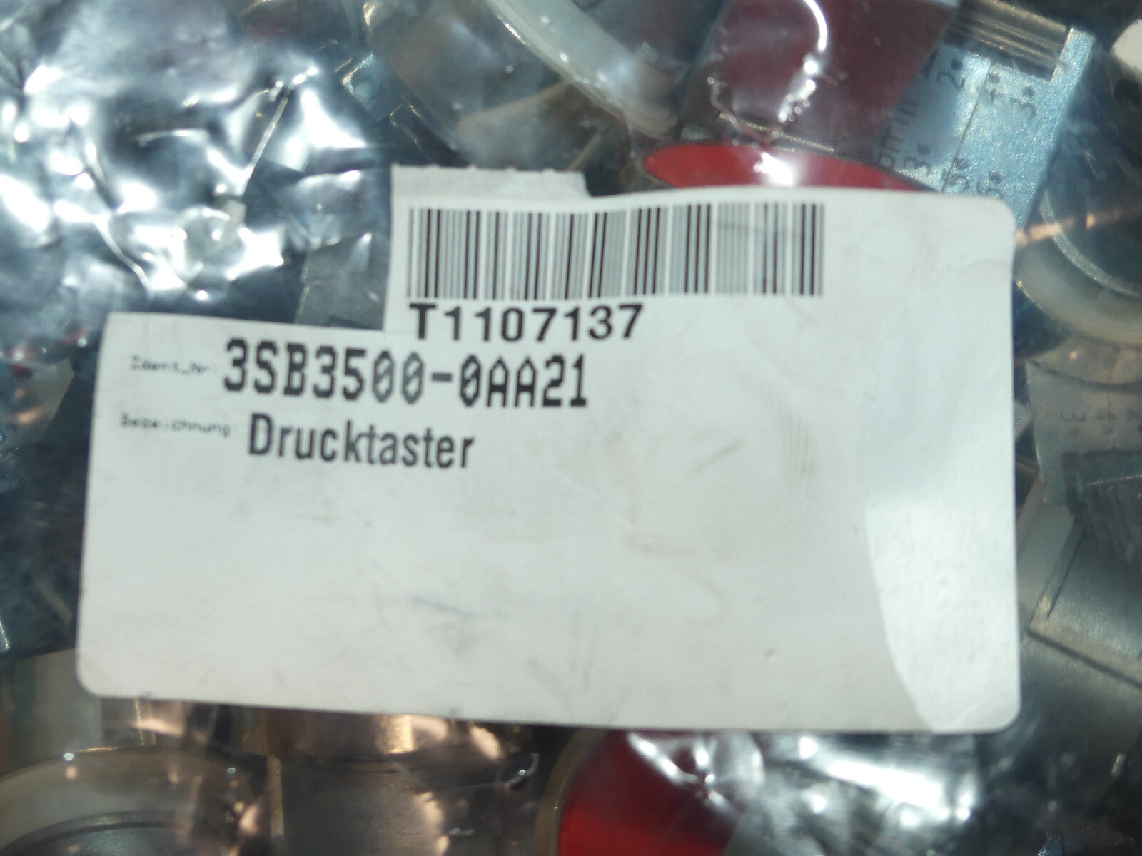 5xSiemens 3SB3 500-0AA21 Drucktaster rot