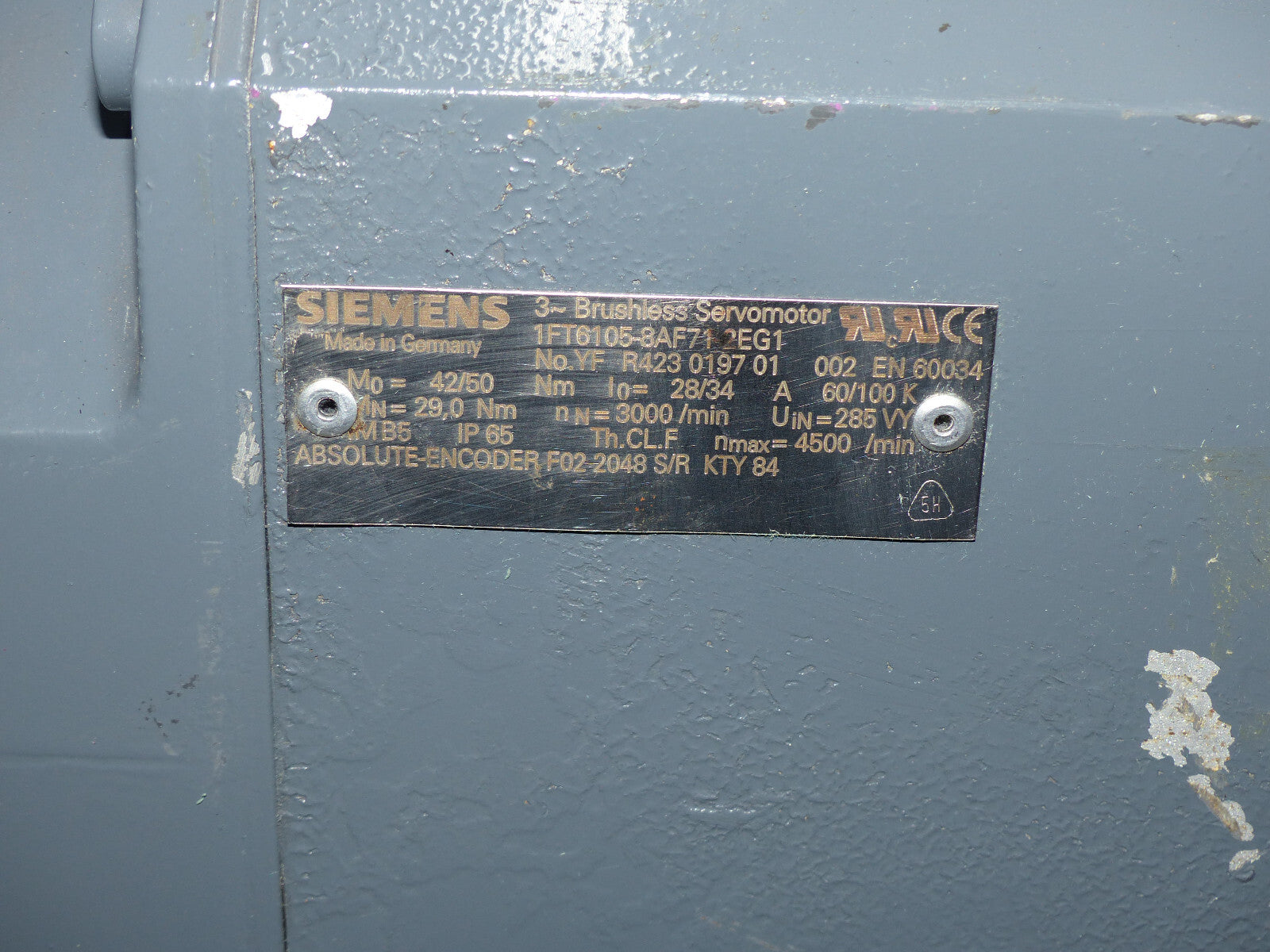 SIEMENS 1FT6105-8AF71-2EG1   1FT61058AF712EG1 used s.Bilder