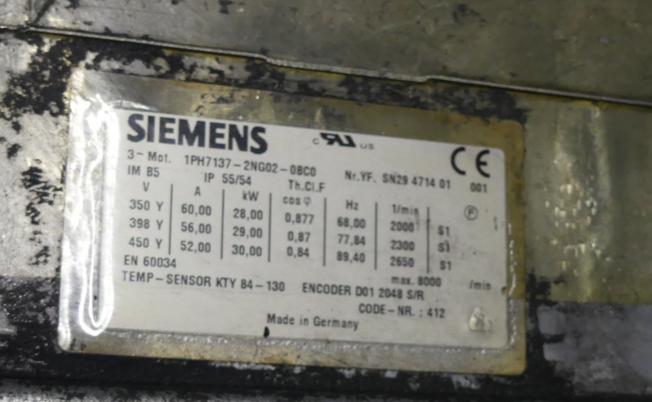 SIEMENS 1PH7137-2NG02-0BC0