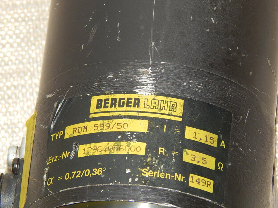 Berger Lahr Schrittmotor RDM599/50 mit  Bremse  Used