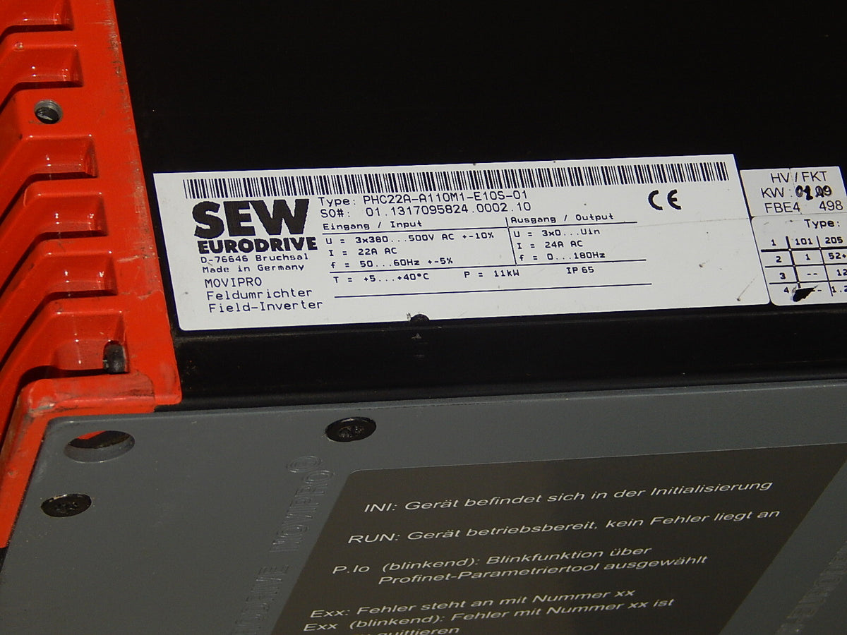  SEW EURODRIVE MOVIPRO Feldumrichter  PHC22A-A110M1-E10S-01 s.Bilder