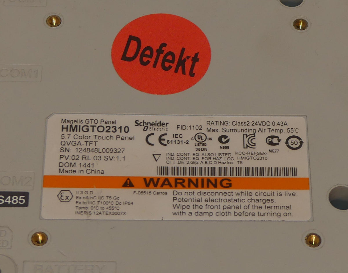 SCHNEIDER ELECTRIC HMIGTO2310 DEFEKT