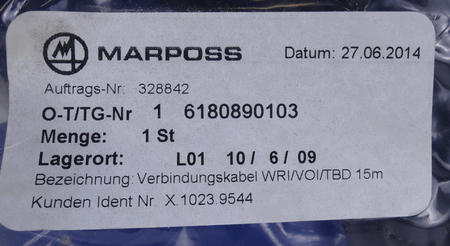 MARPOSS 6180890103 Verbindungskabel WRI/VOI/TBD 15m
