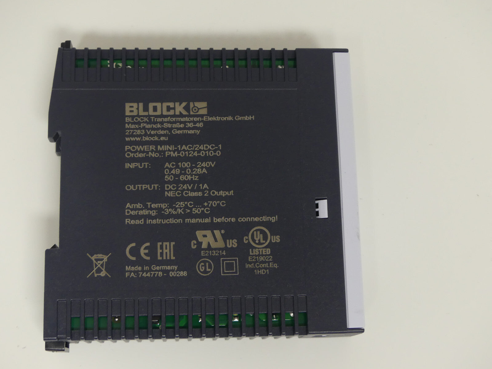 Block PM-0124-010-0 Schaltnetzteil