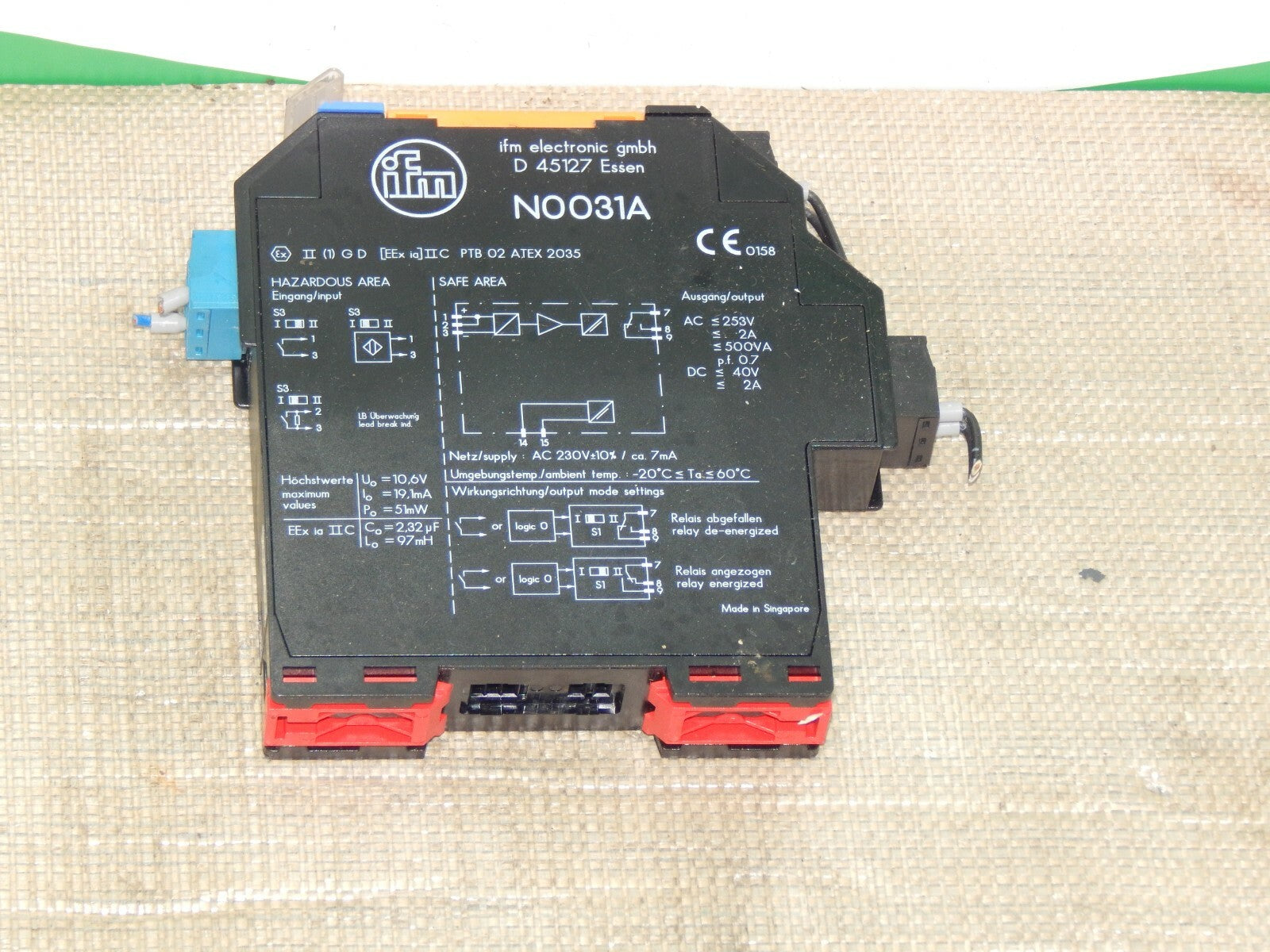  IFM electronic Trennschaltverstärker N0031A used