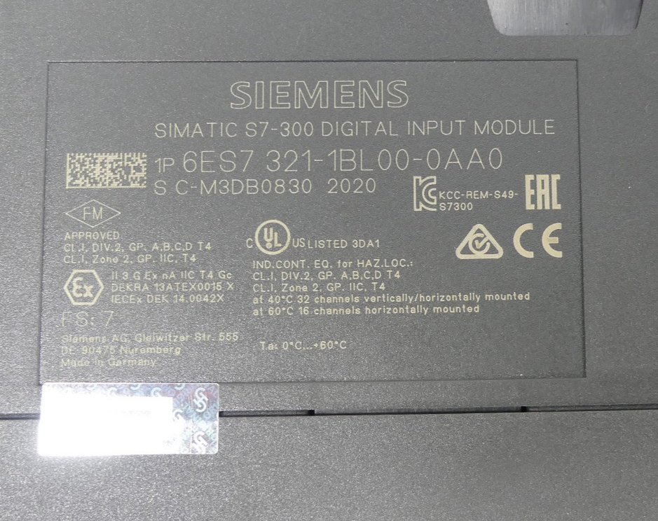 Siemens Simatic S7-300 Digital input module  6ES7 321-1BL00-0AA0