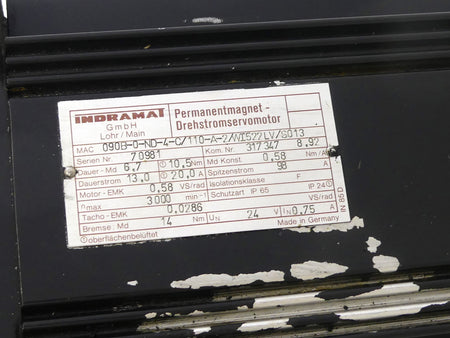 INDRAMAT MAC090B-0-ND-4-C/110-A-2/WI522LV/S013
