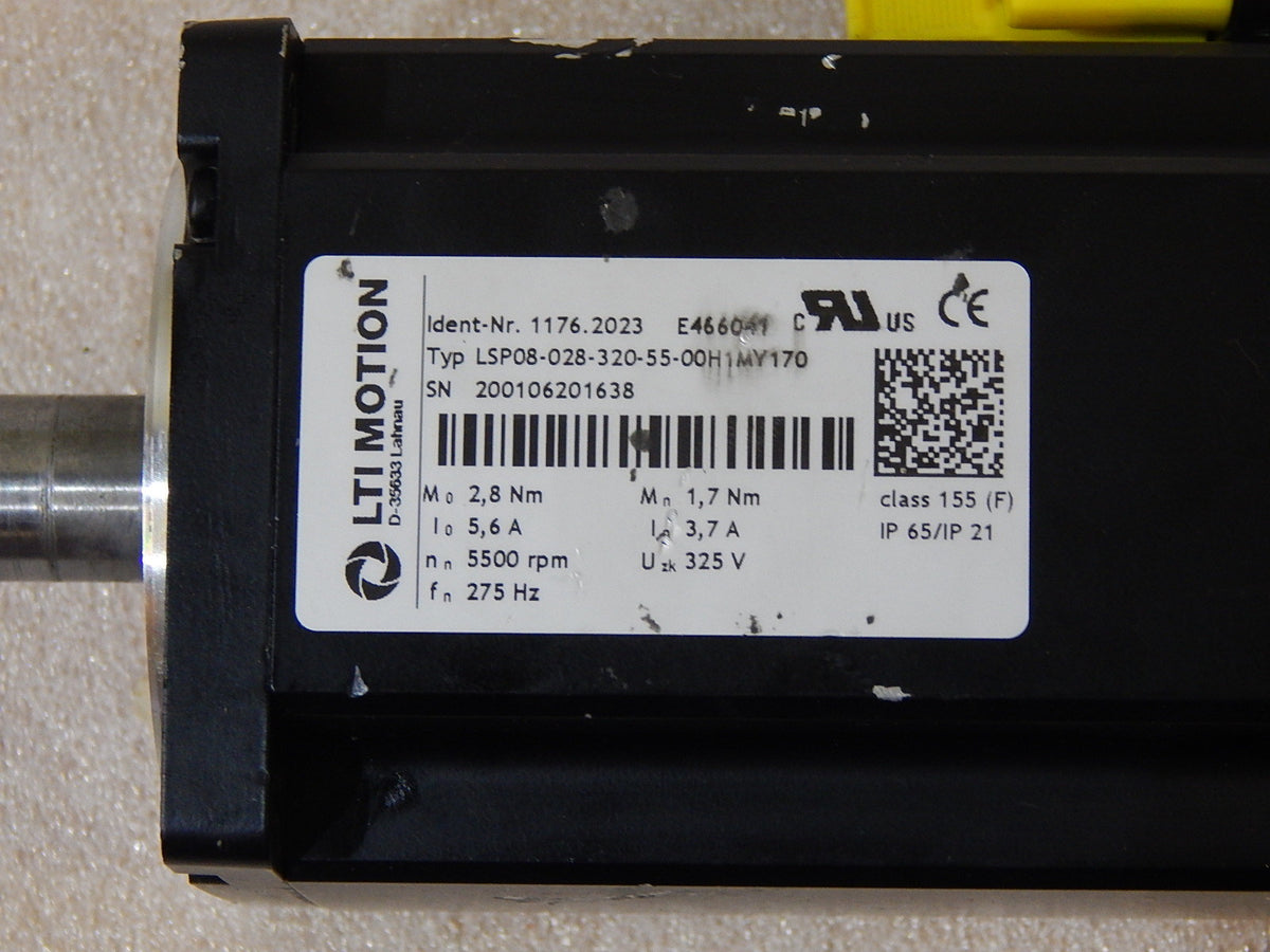 LTi DRiVES Motion LSP08-028-320-55-00H1MY 170 Servomotor Used