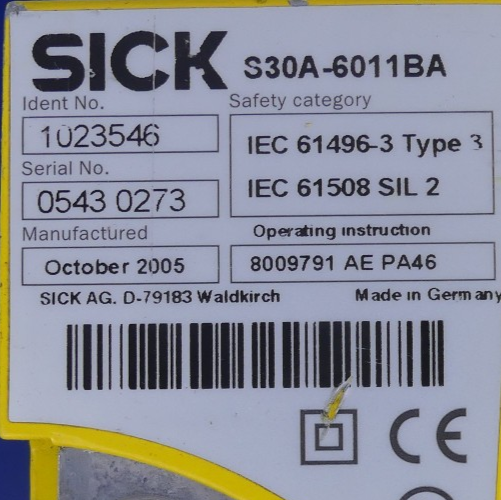 SICK S30A-6011BA 1023546