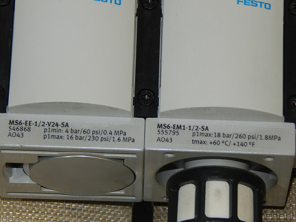  Druckmindereinheit FESTO MS9-LF-G-E-U-M +MS6-EE+MS6-EM1+MS6-FRM+SFAM s.Bilder