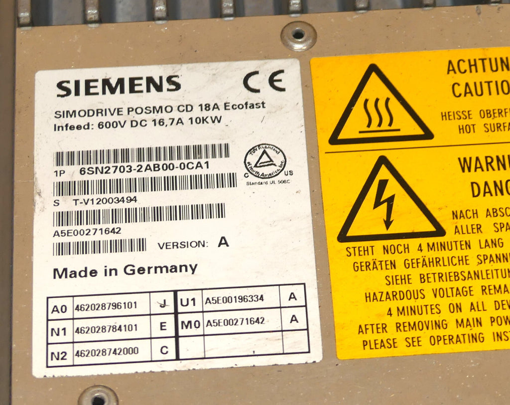 SIEMENS 6SN2703-2AB00-0CA1