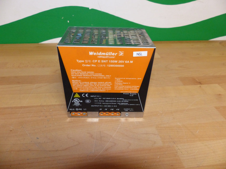 Weidmüller CP E SNT 150W 26V 6A M used s.Bilder
