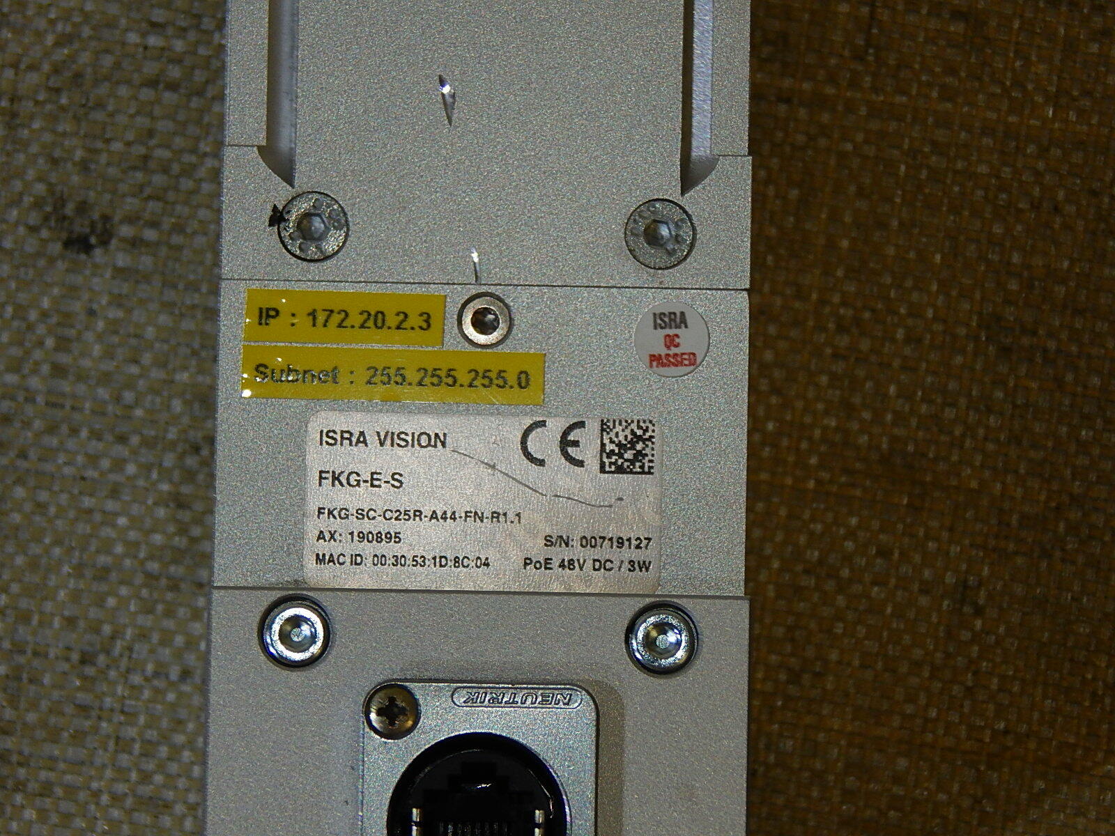  ISRA VISION FKG-E-S // FKG-SC-C25R-A44-FN-R1.1 
