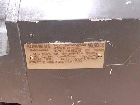 Siemens 1FT6086-8AH71-3EG1 SERVOMOTORE