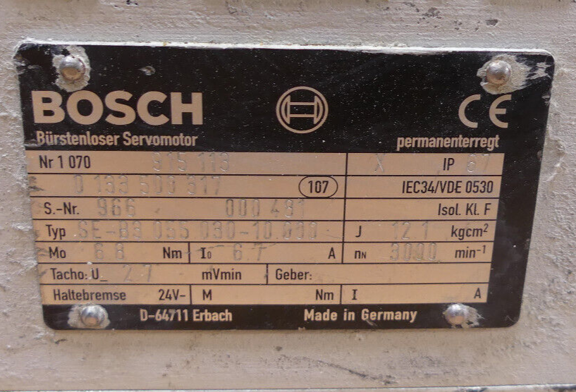 Bosch Bürstenloser Servomotor  SE-B3.055.030-10.000