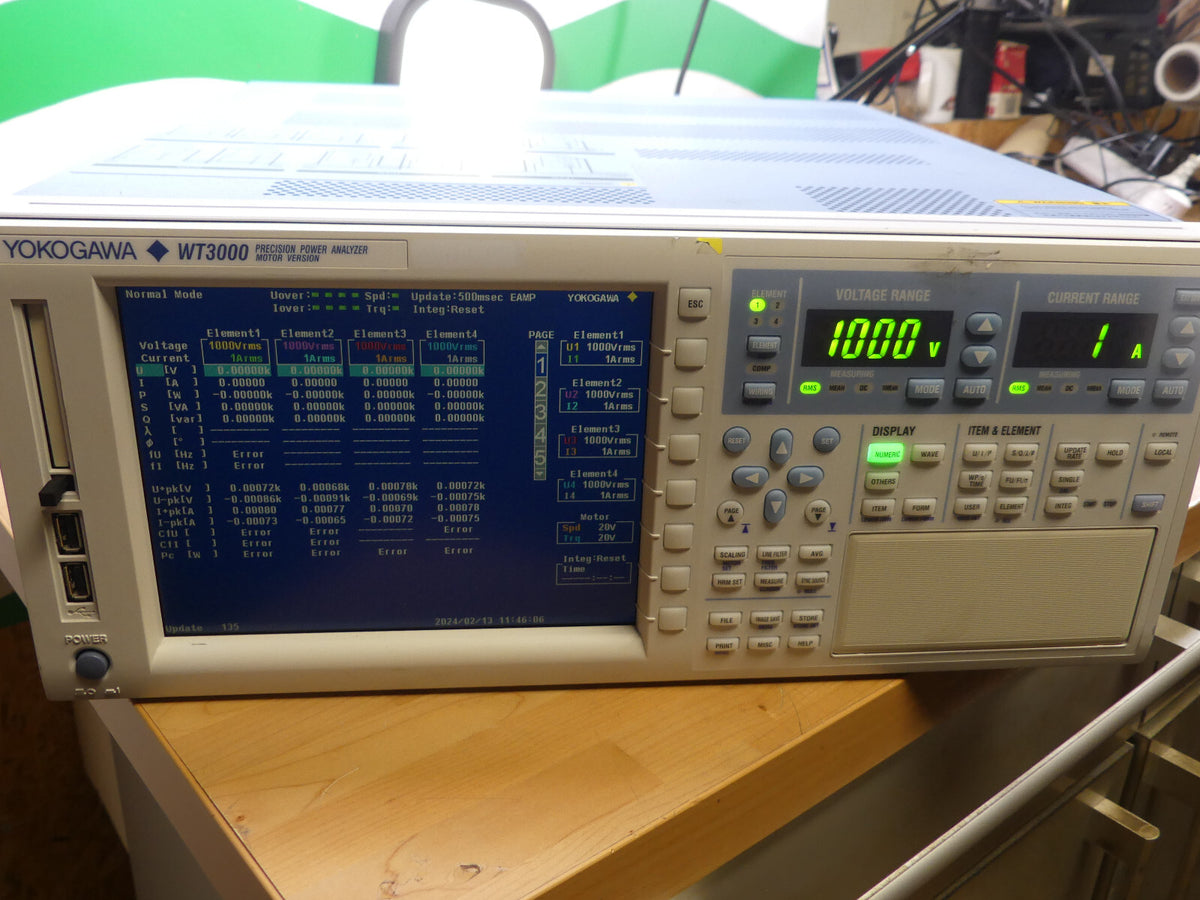 Yokogawa WT3000 Power Analyzer Motor Version 760304-40-MV-F-/EC/C5/DT s.Bilder
