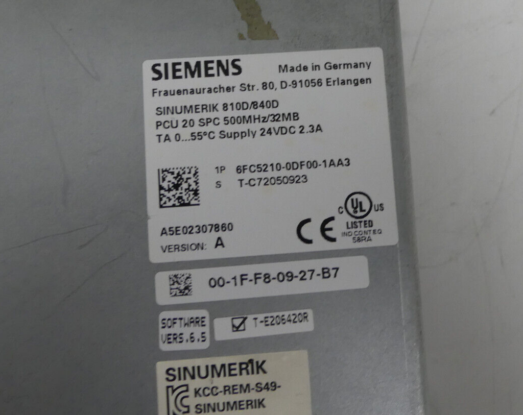 SIEMENS 6FC5210-0DF00-1AA3
