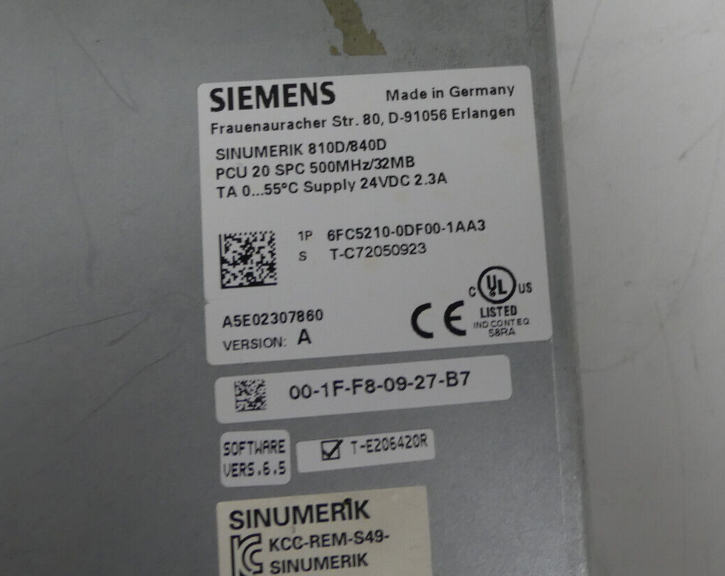 SIEMENS 6FC5210-0DF00-1AA3