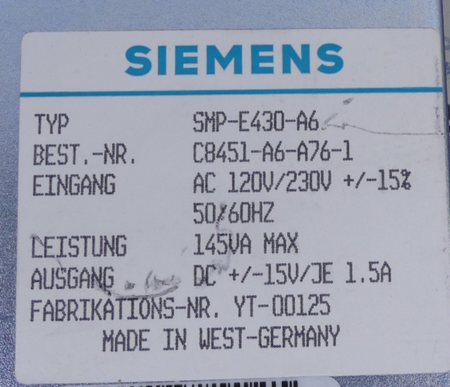 Siemens SMP-E430-A6