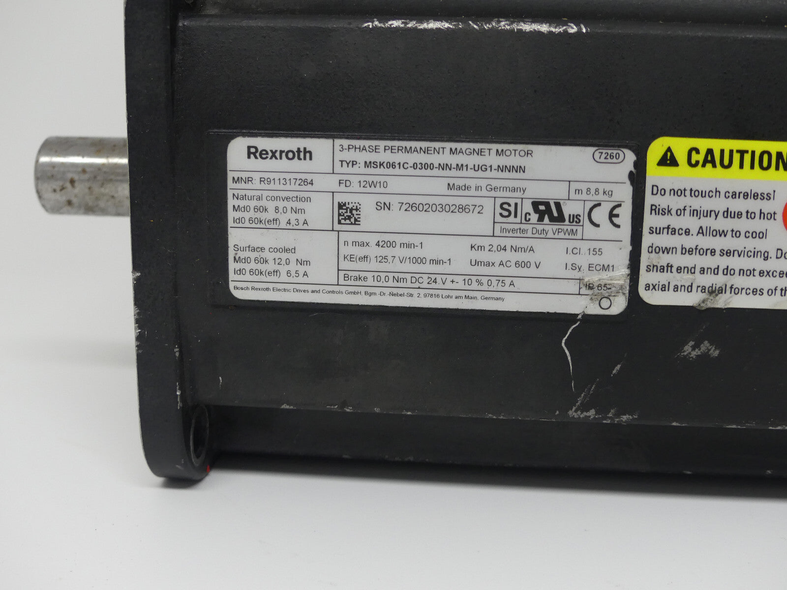 Rexroth MSK061C-0300-NN-M1-UG1-NNNN (beschädigt-s.Bilder)