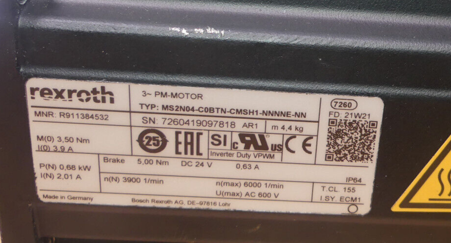 REXROTH  MS2N04-C0BTN-CMSH1-NNNNE-NN