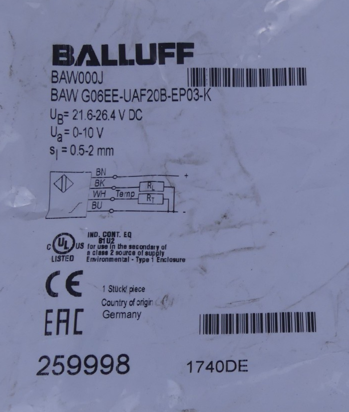 BALLUFF BAW G06EE-UAF20B-EP03-K