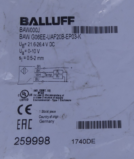 BALLUFF BAW G06EE-UAF20B-EP03-K