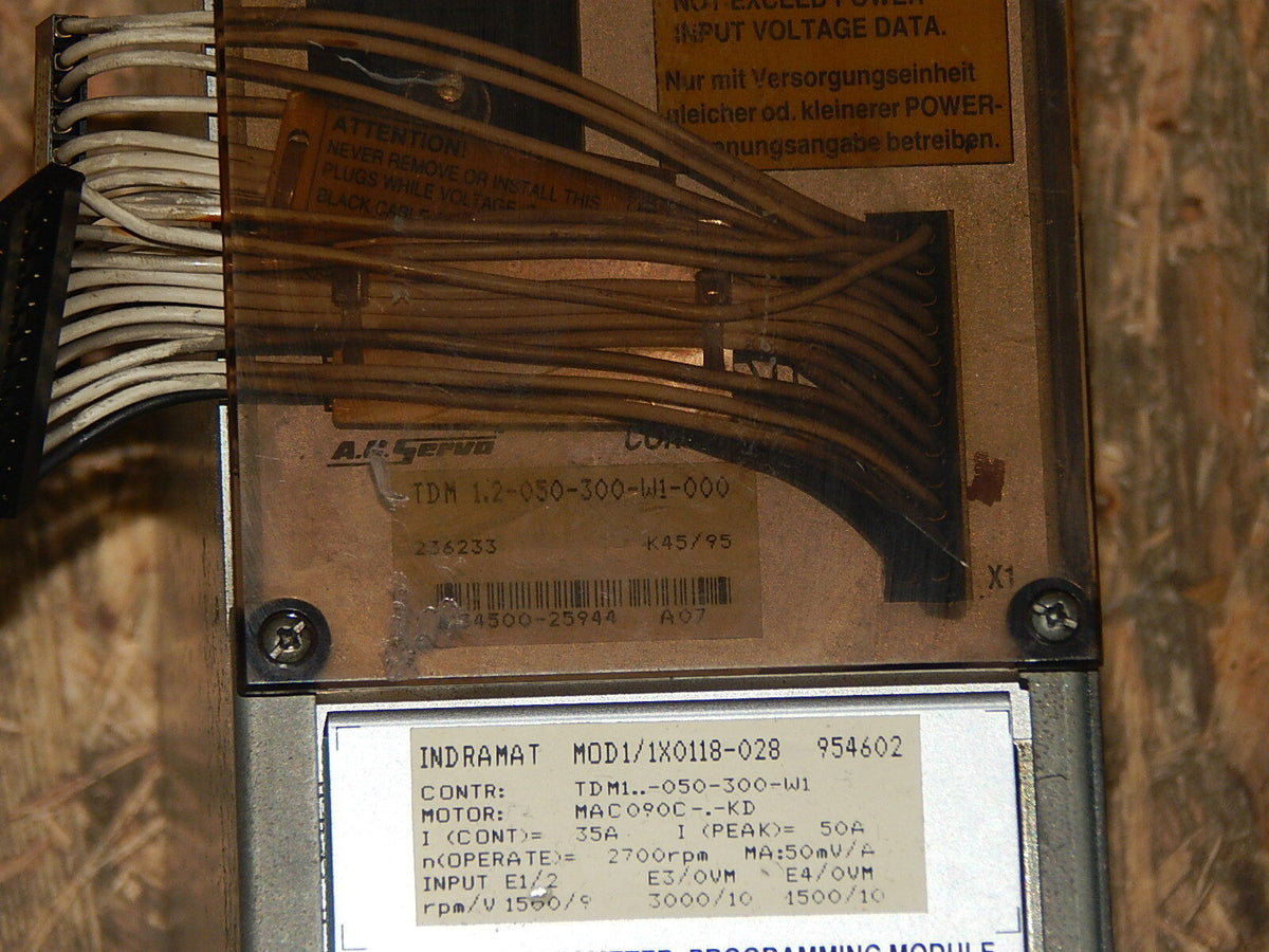 Indramat A.C. Servo Controller TDM 1.2-050-300-W1-000 used