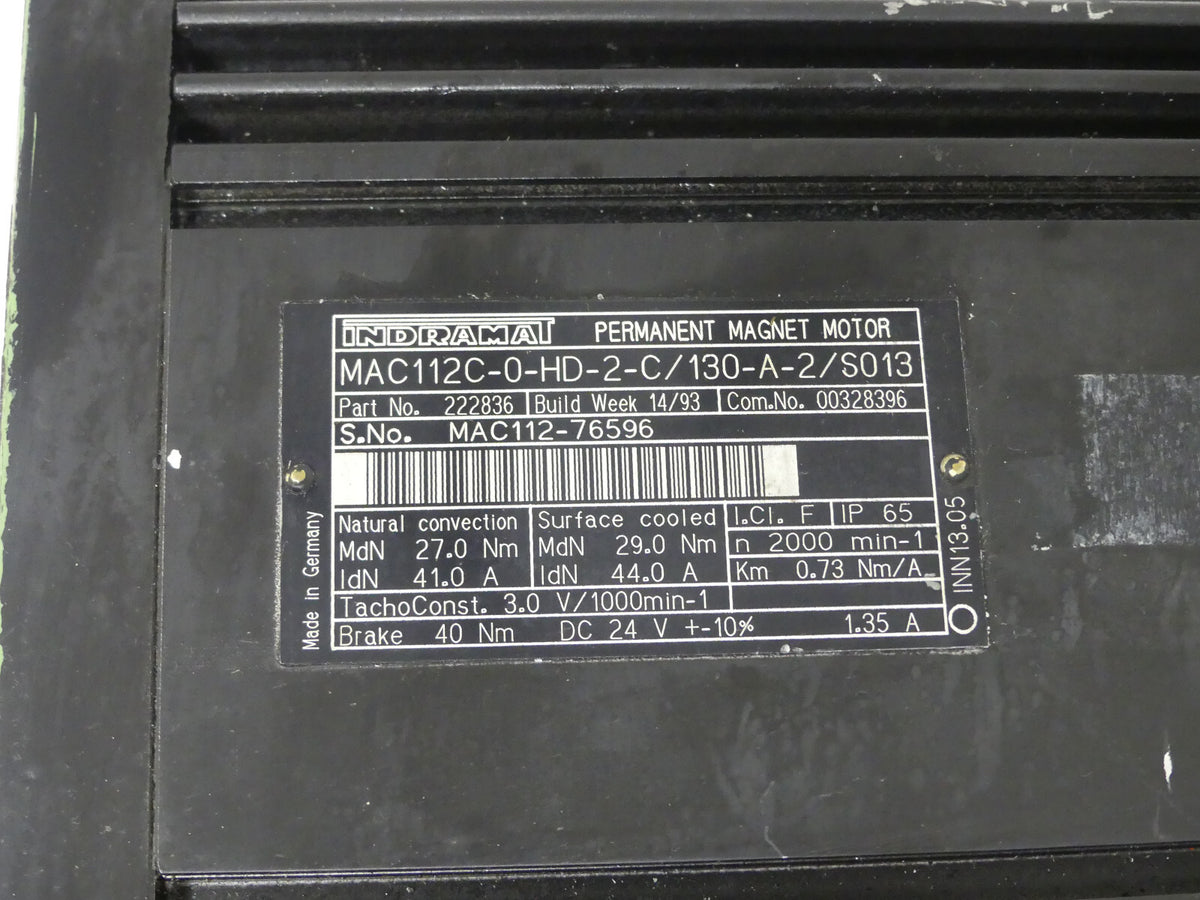 INDRAMAT MAC112C-0-HD-2-C/130-A-2/S013