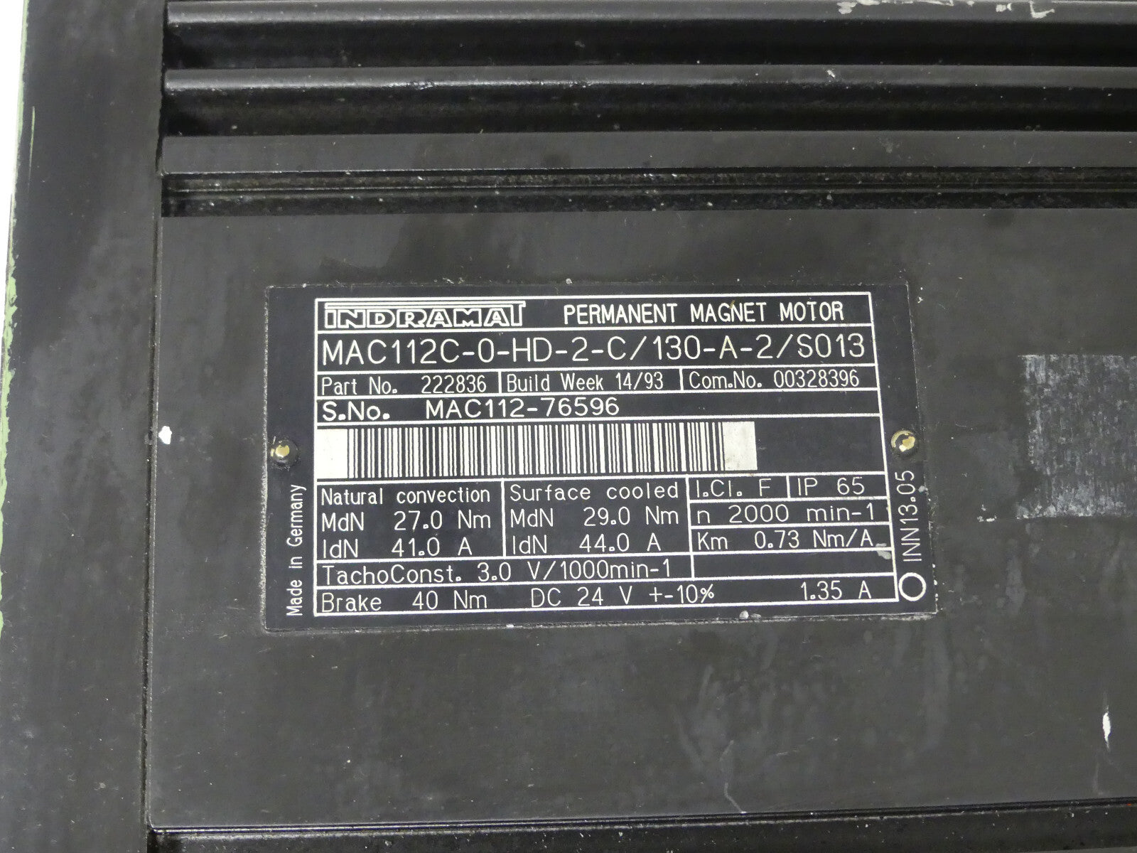INDRAMAT MAC112C-0-HD-2-C/130-A-2/S013