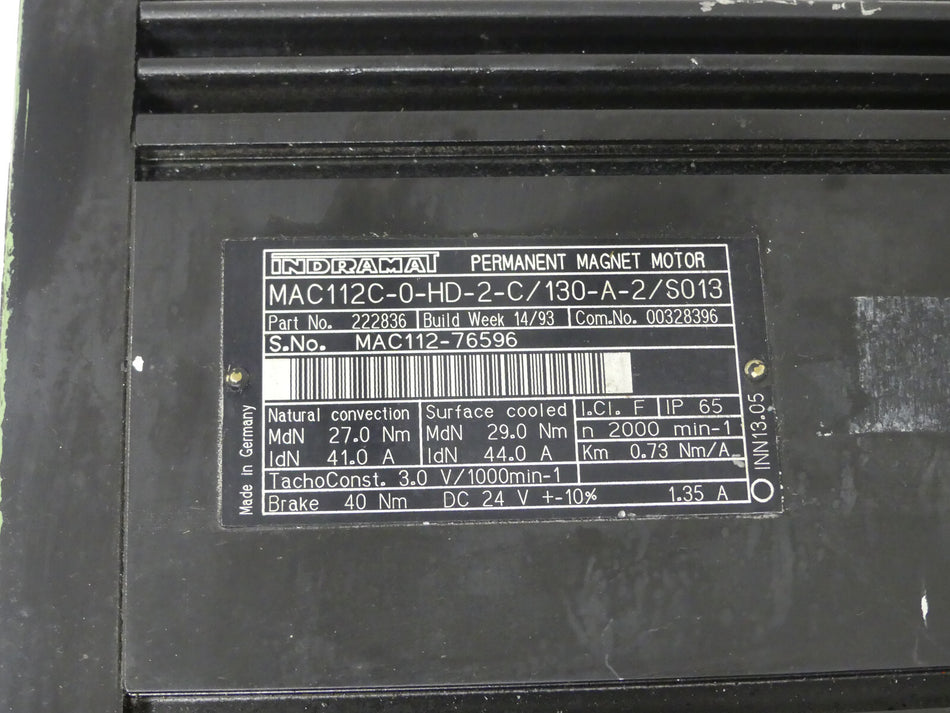 INDRAMAT MAC112C-0-HD-2-C/130-A-2/S013