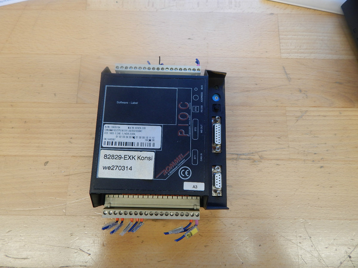   Rommel   Automation Mat:Nr.82829-EXK  Can   CAN/MM102/CPU167/V1.50/RS232/BAT