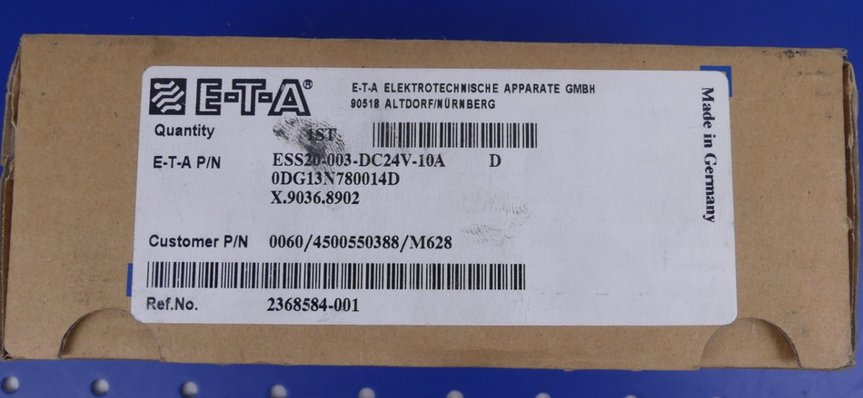E-T-A Elektronischer Schutzschalter ESS20-003-DC24V-10A