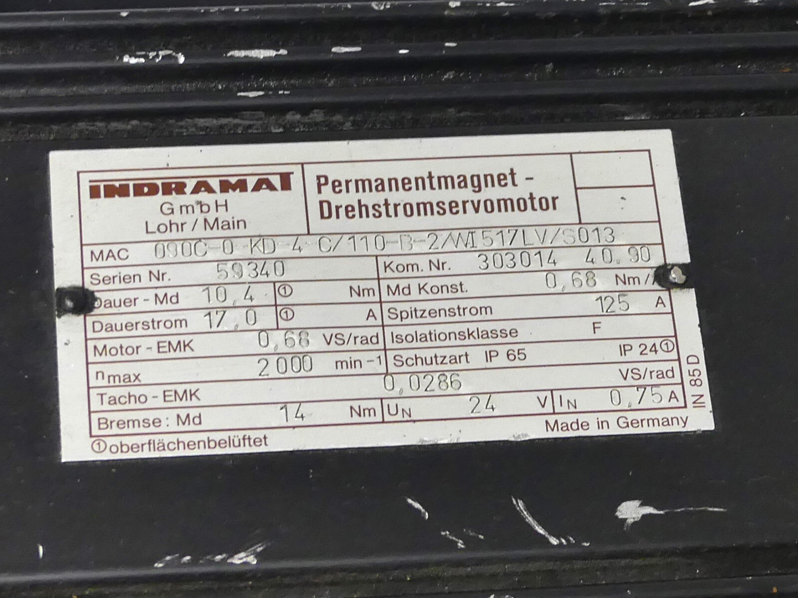 Indramat MAC090C-0-KD-4-C/110-B-2/WI517LV/S013