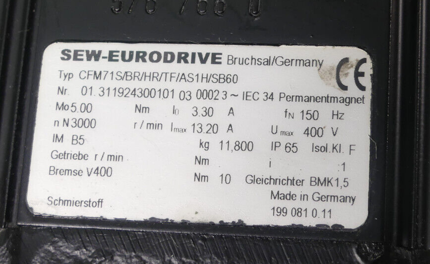 SEW-EURODRIVE Servomotor CFM71S/BR/HR/TF/AS1H/SB60