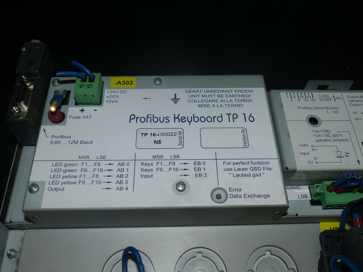 Lauer Profibus Keyboard TP 16