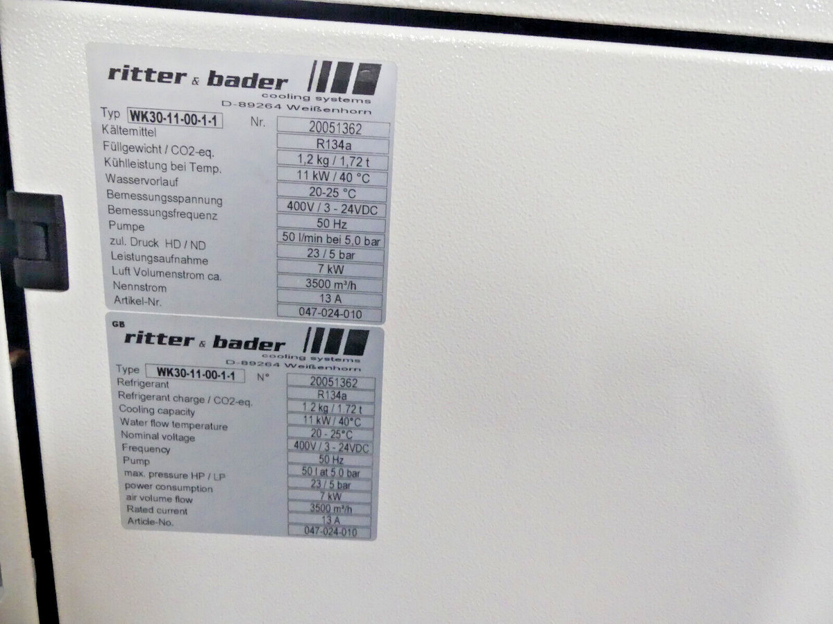 ritter & bader WK30-11-00-1-1  7kw kältemittel R134a wie Neuer s.Bilder