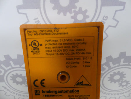 LUMBERG AUTOMATION 0910 ASL 412