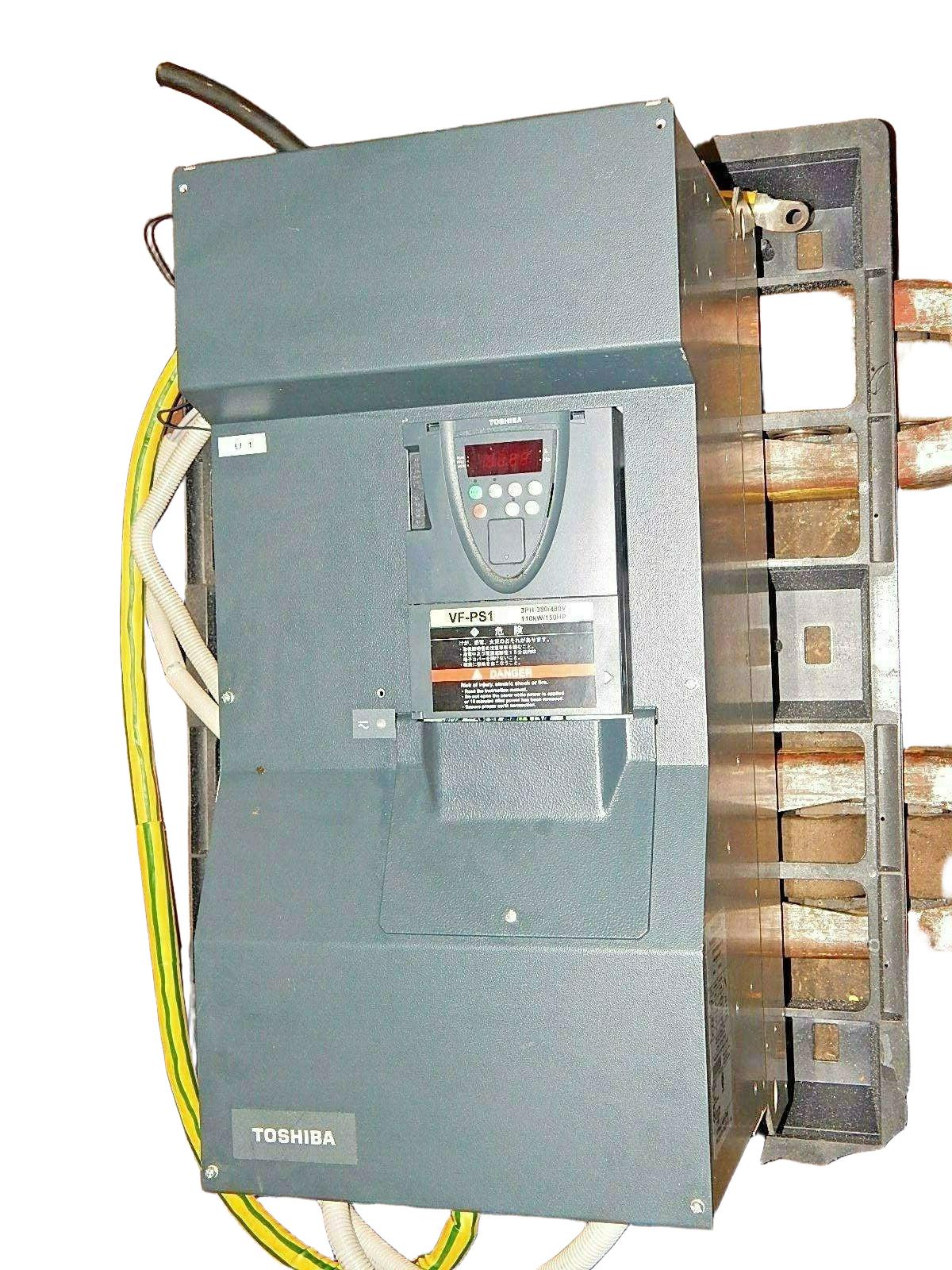 TOSHIBA Transistor Inverter VFPS1-4110KPC-WP (5) 110KW-164KVA-150HP Used