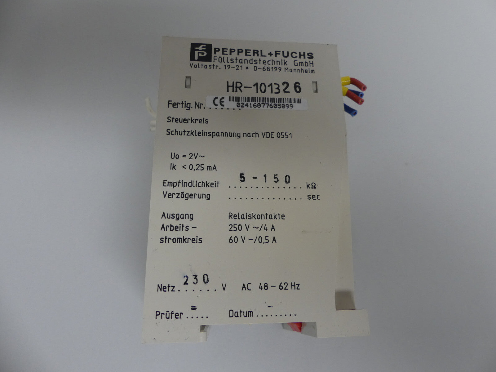 Pepperl+Fuchs HR-101326 Relais Relay