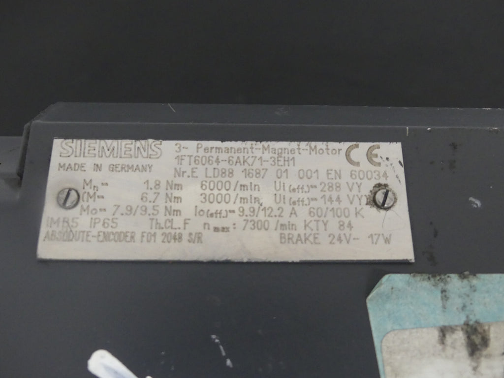 SIEMENS 1FT6044-6AK71-3EH1  1FT60446AK713EH1 used s.Bilder