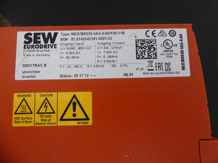 SEW MC07B0030-5A3-4-00/FSC11B