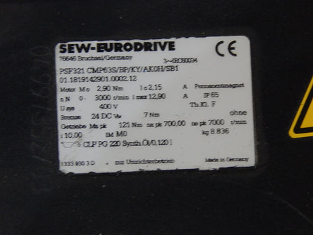 SEW  PSF321 CMP63S/PB/KY/AK0H/SB1  Servomotor mit Getriebe 