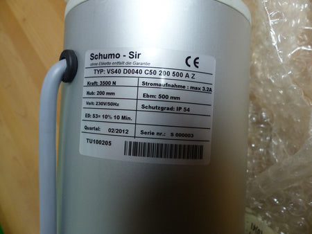 Schumo VS40 D0040 C50 200 500 AZ  Lineare Antriebstechnik Antrieb