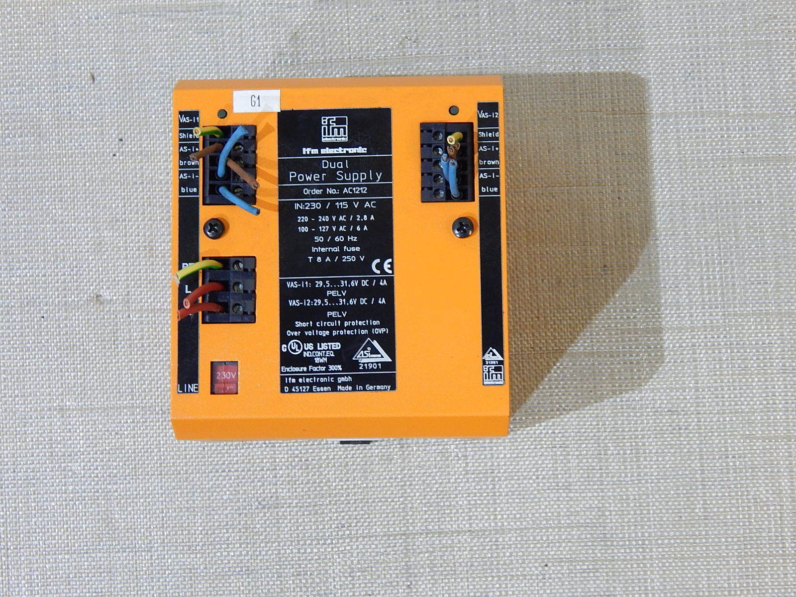ifm Dual Power Supply AC1212, IN: 230/115V AC, Stromversorgung  Used