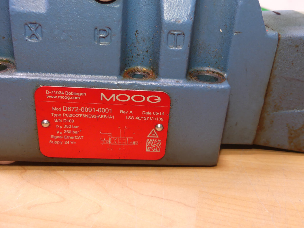 MOOG D672-0091-0001 Proportionalventil P02KZF6NE92-AES1A1