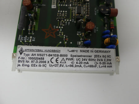 APPAEATEBAU HUNDSBACH AH MS271-B41EB-B000   AHMS271-B41EB-B000