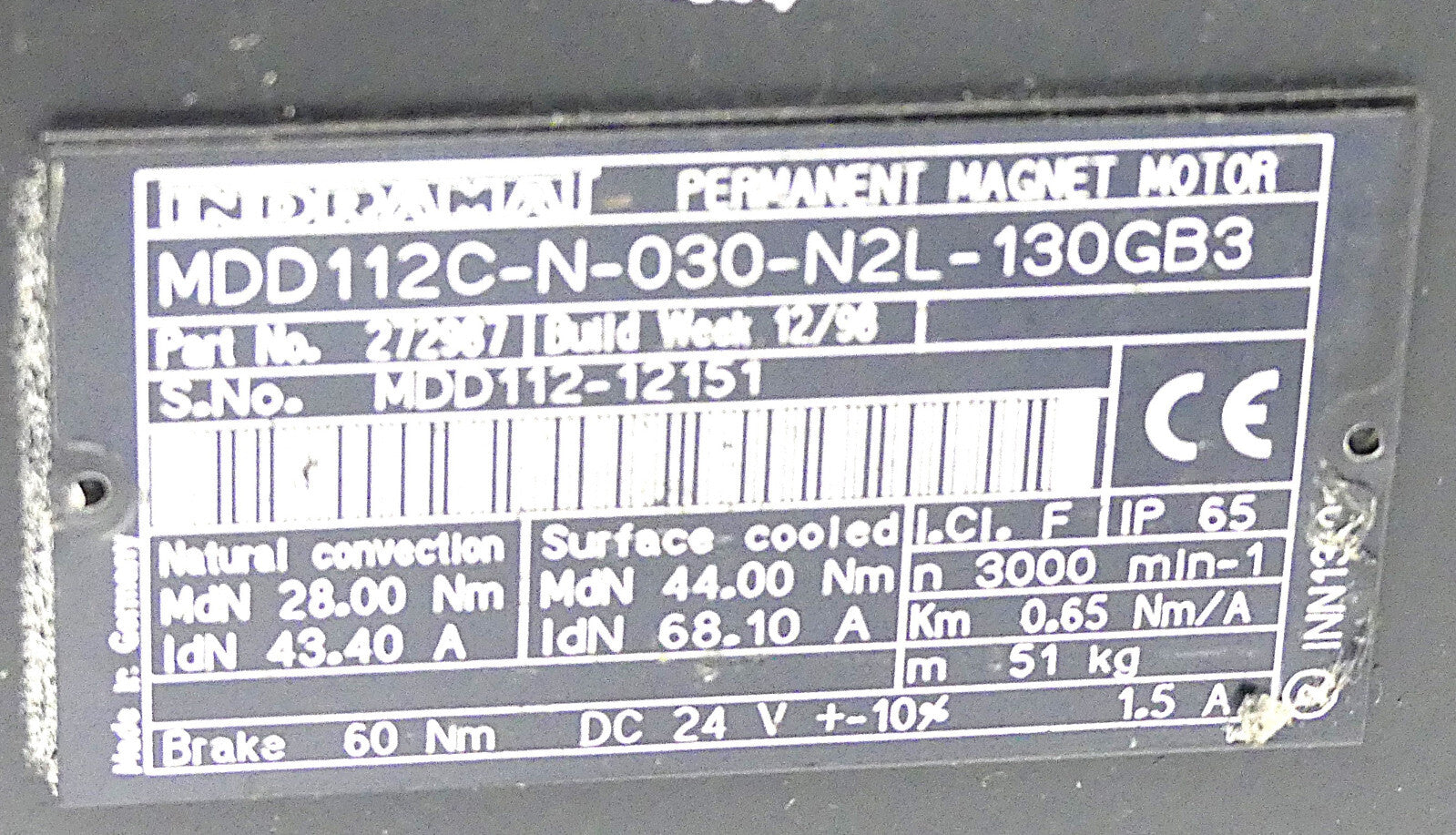 INDRAMAT MDD112C-N-030-N2L-130GB3