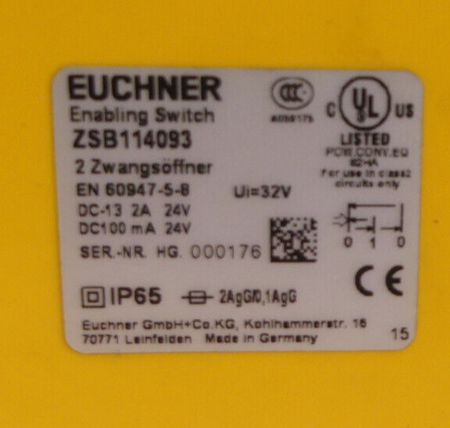EUCHNER  ZSB114093  Enabling Switch