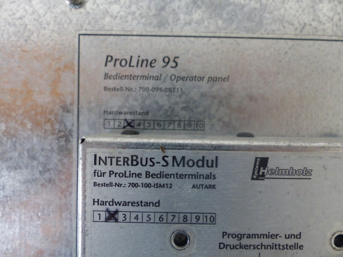 HELMHOLZ PROLINE 95 BEDIENTERMINAL INTERBUS-S MODEL